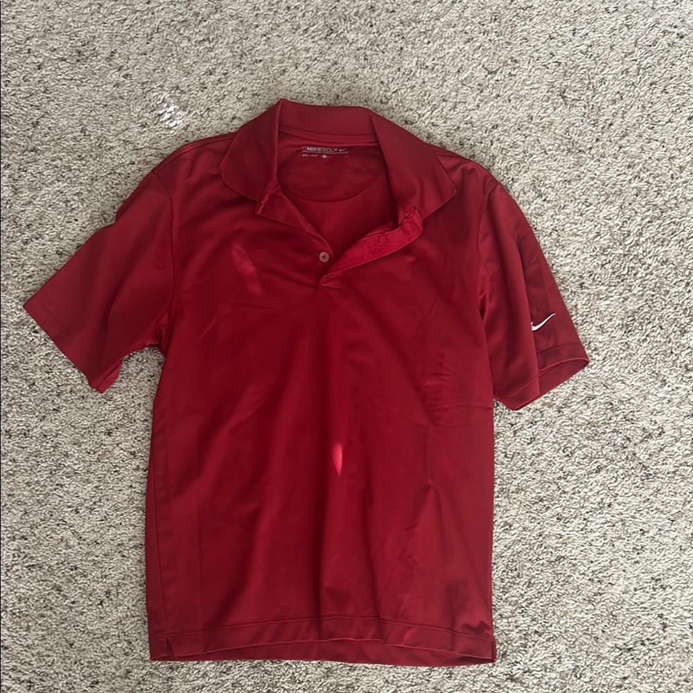 Nike Men's Vibrant Red Polo Shirt